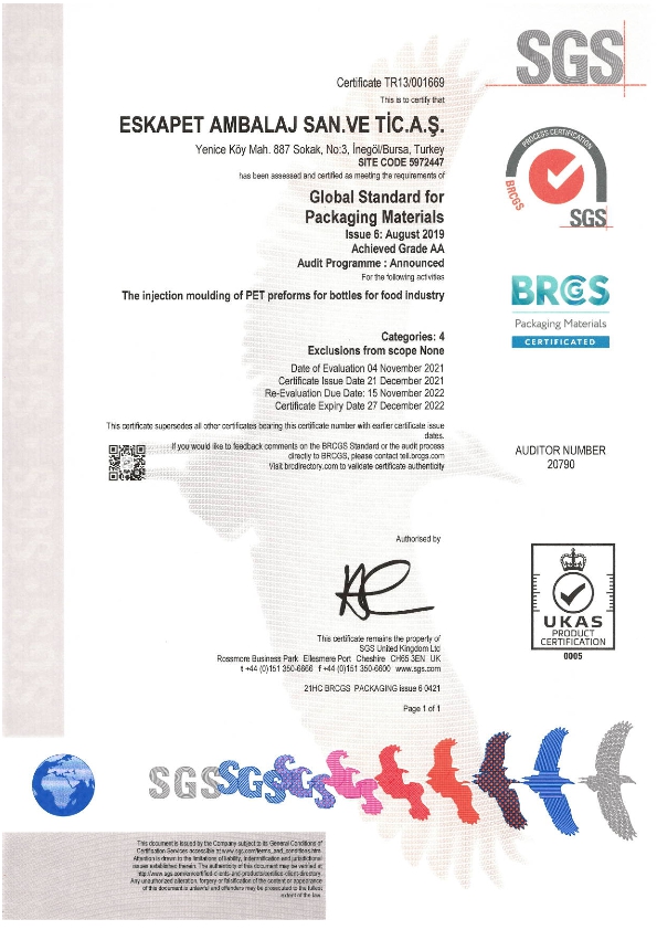 BRCGS Sertifikası