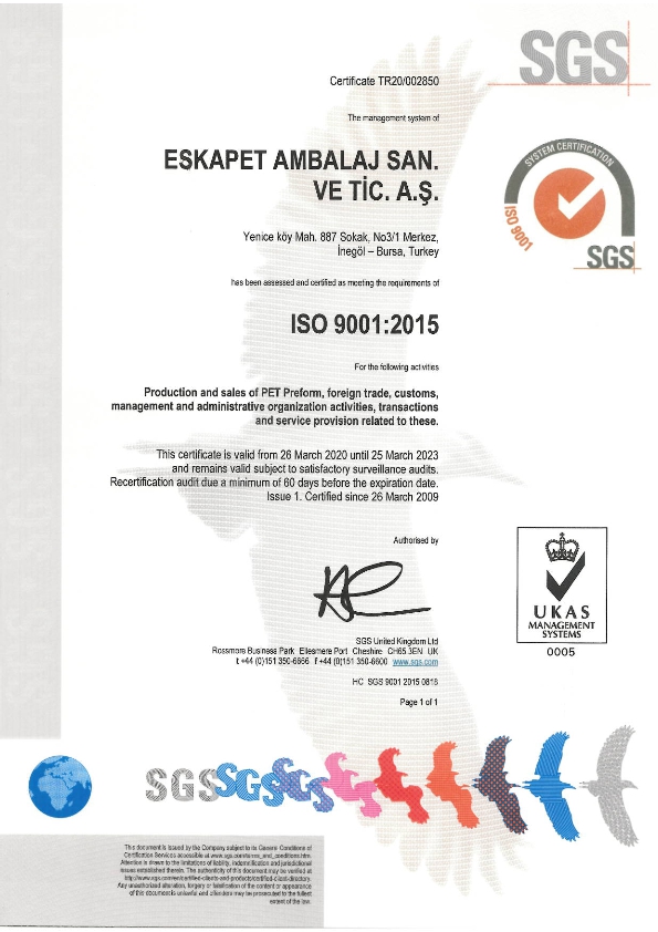 ISO 9001 Certificate