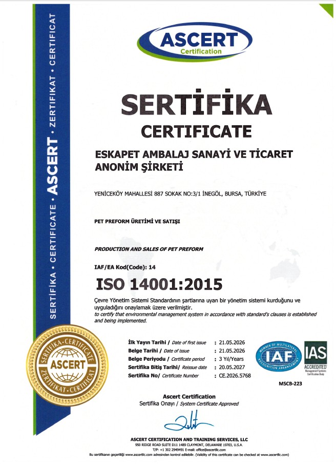 ISO 14001:Sistemas de Gestión de Ambiente de 2015